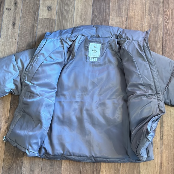 Beige/Tan Abercrombie & Fitch Puffer Jacket - Large - Picture 4 of 6